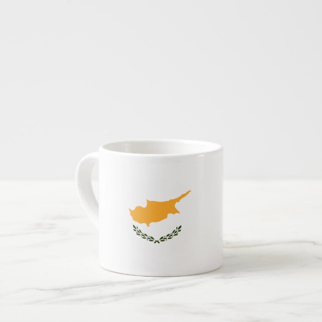 Tasse Expresso Drapeau de la Chypre (Devant gauche)