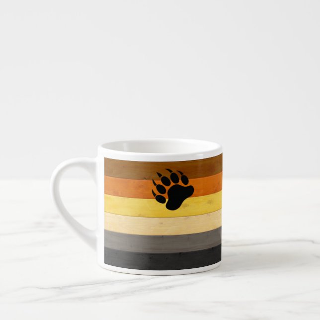 Tasse Expresso Drapeau de la fierté des ours de SlipperyJoe's tex (Gauche)