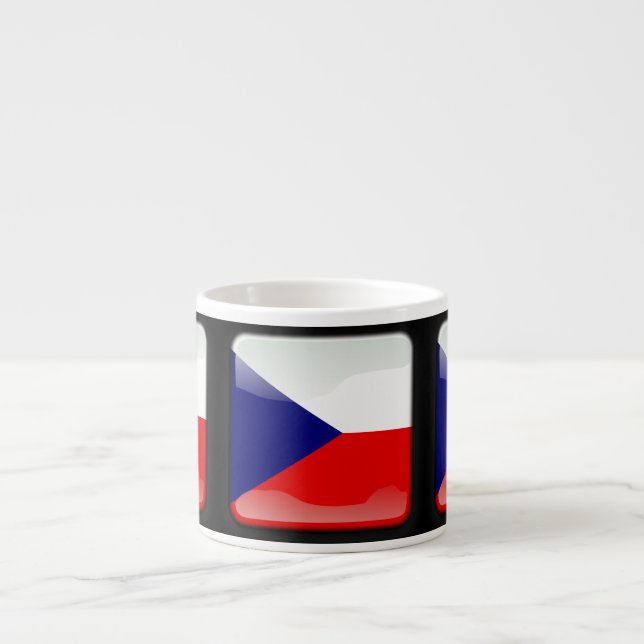 Tasse Expresso Drapeau de la République tchèque (Devant)