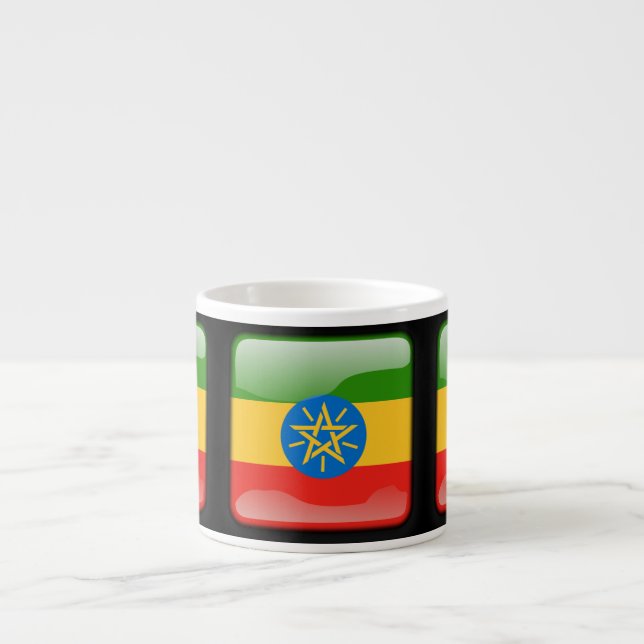 Tasse Expresso Drapeau de l'Éthiopie (Devant)