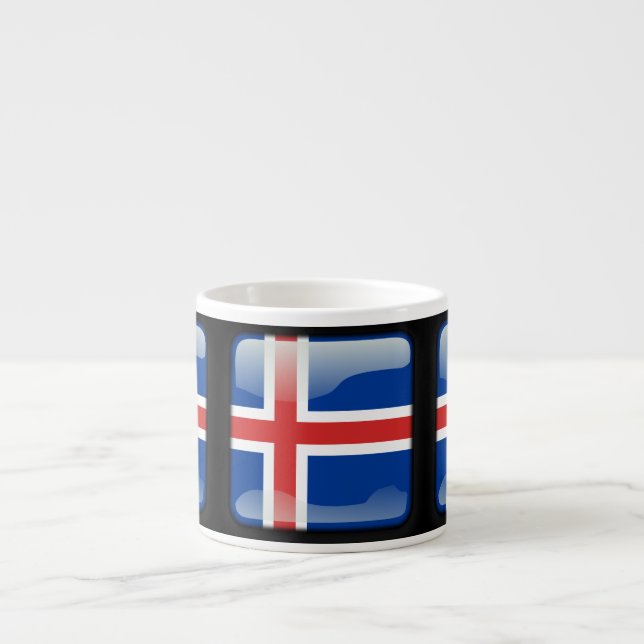 Tasse Expresso Drapeau de l'Islande (Devant)