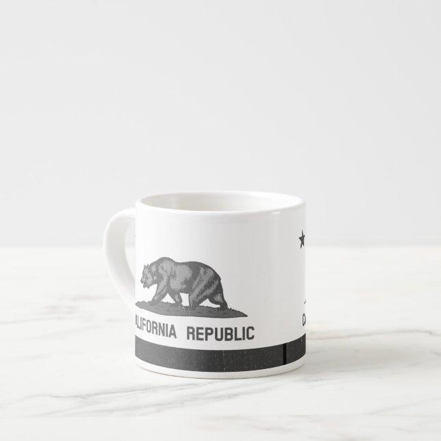 Tasse Expresso Drapeau de l'Ours de la République de Californie (Devant gauche)