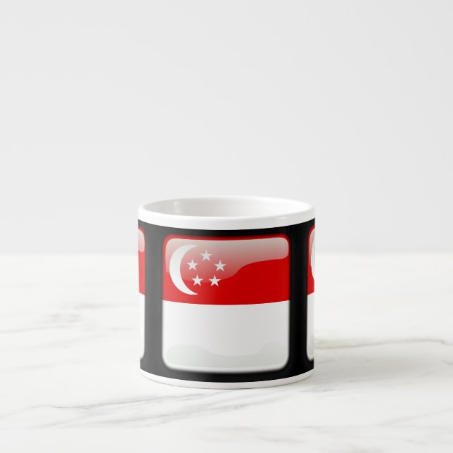 Tasse Expresso Drapeau de Singapour (Devant)
