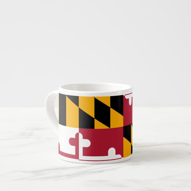 Tasse Expresso Drapeau d'état dynamique du Maryland (Devant gauche)
