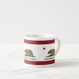 Tasse Expresso Drapeau d'ours de République de la Californie