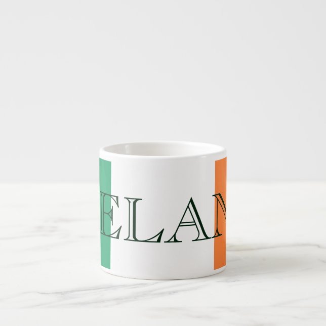 Tasse Expresso Drapeau irlandais Mugcn Irlande (Devant)