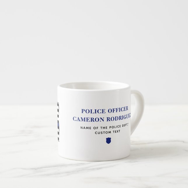 Tasse Expresso Drapeau personnalisé de l'officier de police de la (Devant droit)