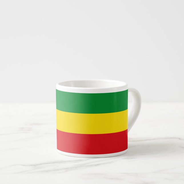 Tasse Expresso Drapeau rastafarien Rasta Ethiopie (Devant droit)