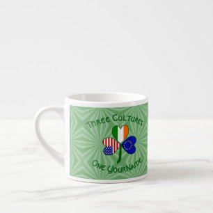 Tasse Expresso Drapeau Trèfle Personnalisé Union Européenne Irlan