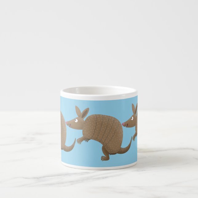 Tasse Expresso Drôle armadillo joyeux dessin animé (Devant)