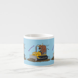 Tasse Expresso Drôle bulldozer de conduite de taureaux