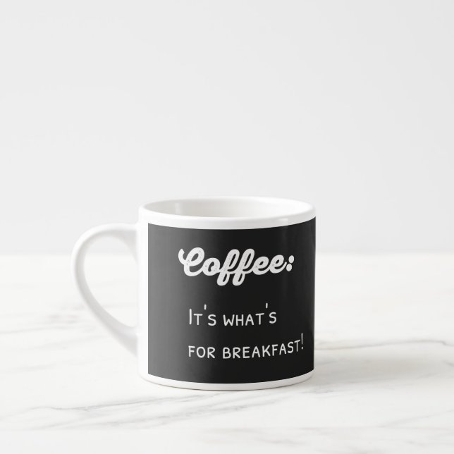 Tasse Expresso Drôle Café Dire Conception De Texte (Gauche)