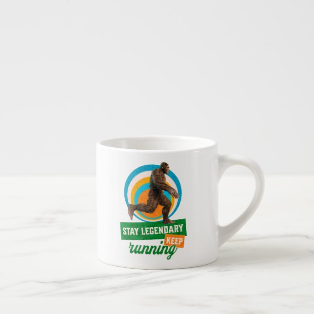 Tasse Expresso Drôle de motivation de course de Bigfoot (Droite)