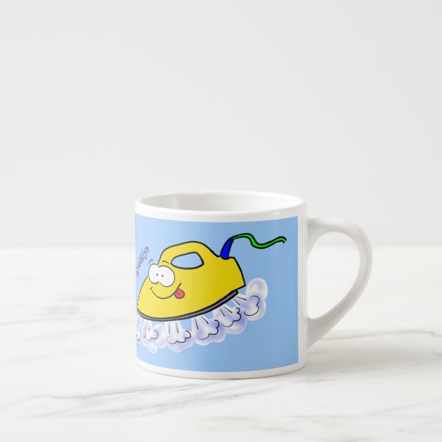 Tasse Expresso Drôle dessin animé linge de fer (Droite)