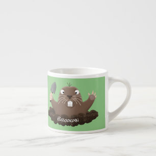 Tasse Expresso Drôle gopher de poche creusant dessin dessin de de