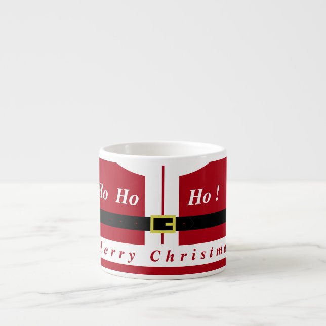 Tasse Expresso Drôle Noël Père Noël Espresso Cup (Devant)
