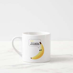 Tasse Expresso Drôles de faveurs de fête à la banane rétro avec d