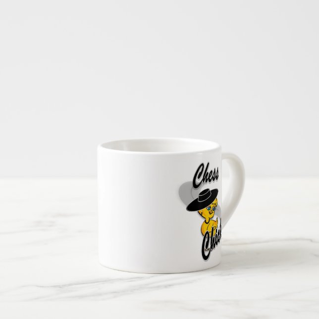 Tasse Expresso Échecs Chick #4 (Devant droit)