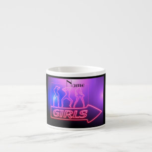 Tasse Expresso Écrivez les filles roses de Neon Thunder_Cove