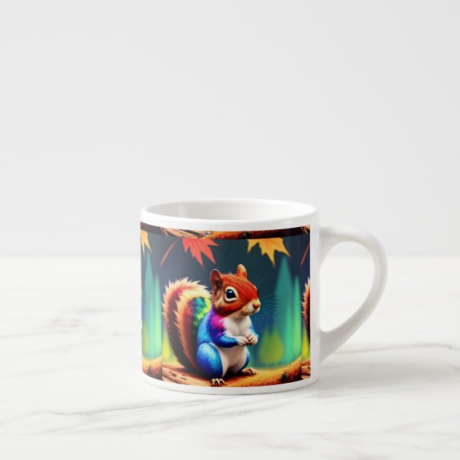 Tasse Expresso Écureuil Assis Coloré Mignon-75463 (Droite)