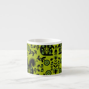 Tasse Expresso Écureuil Nordic Scandinave Folk Art