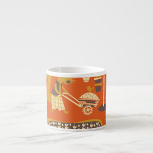 Tasse Expresso Écureuils de jardin : Scène animal lunaire