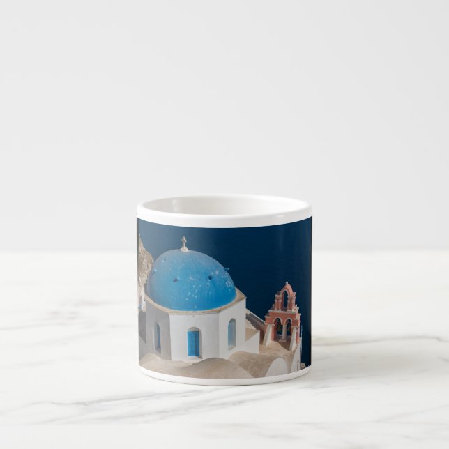 Tasse Expresso Église sur l'île de Santorin, Grèce (Devant)