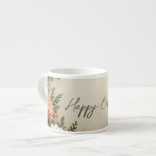 Tasse Expresso Élégance florale - Félicitations de Pâques printan