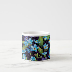 Tasse Expresso Elégance Oublier-Me-Pas Motif Floral