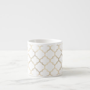 Tasse Expresso Elégant Motif d'art géométrique islamique d'or