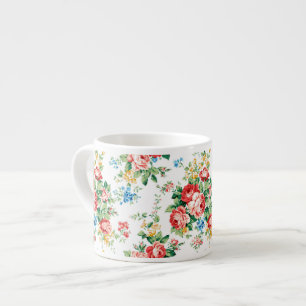 Tasse Expresso Elégant motif floral avec élément de design Rose