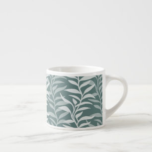 Tasse Expresso Élégante silhouette de plante dans un flux de tein