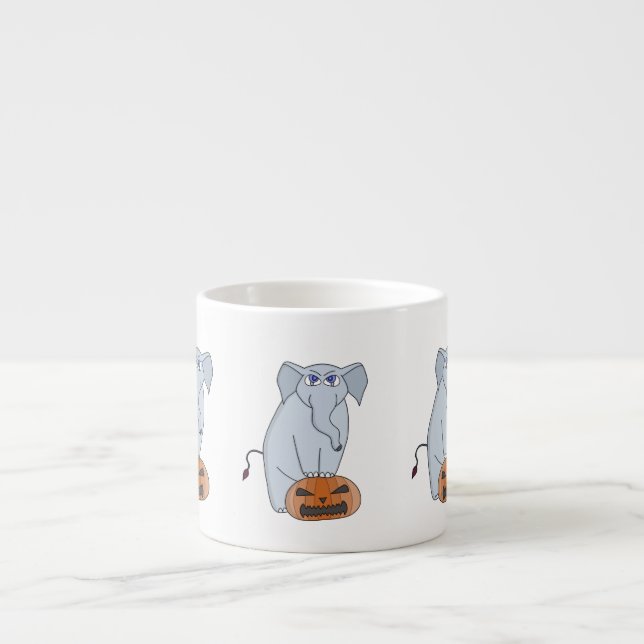 Tasse Expresso Eléphant citrouille (Devant)