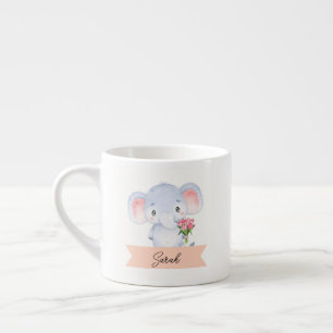 Tasse Expresso Eléphant d'enfant personnalisé