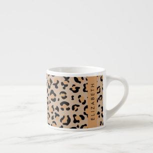 Tasse Expresso Empreinte de léopard, Spots, Leopard Brown, Votre 