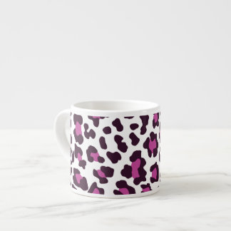 Tasse Expresso Empreinte de léopard violet