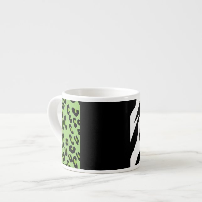 Tasse Expresso Empreinte de léopard, Zebra Print, Poster de anima (Devant gauche)