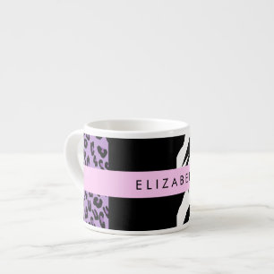 Tasse Expresso Empreinte de léopard, Zebra Print, Purple, Votre n
