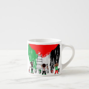 Tasse Expresso Enfants de Gaza peignant le drapeau de la Palestin