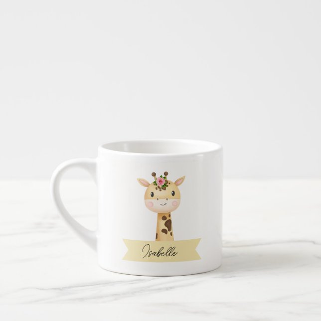 Tasse Expresso Enfants girafes personnalisés (Gauche)
