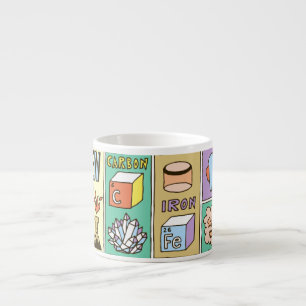Tasse Expresso Ensemble d'illustrations Vintages de la chimie