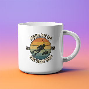 Tasse Expresso Envoyez-Moi Au Design De Plongée En Eau Profonde