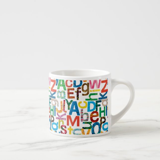 Tasse Expresso Eric Carle | Lettres Motifs alphabétiques (Droite)
