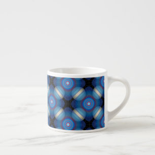 Tasse Expresso Espace Géométrique Bleu