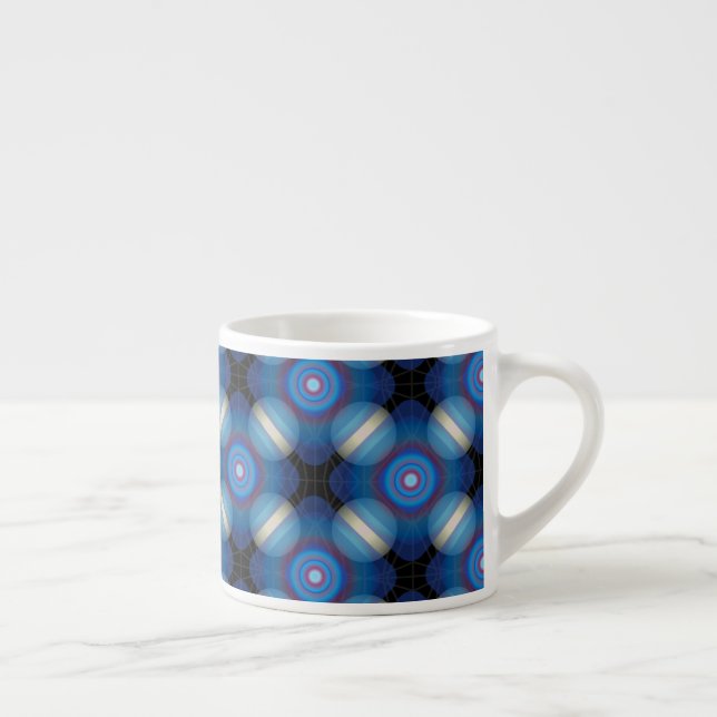 Tasse Expresso Espace Géométrique Bleu (Droite)