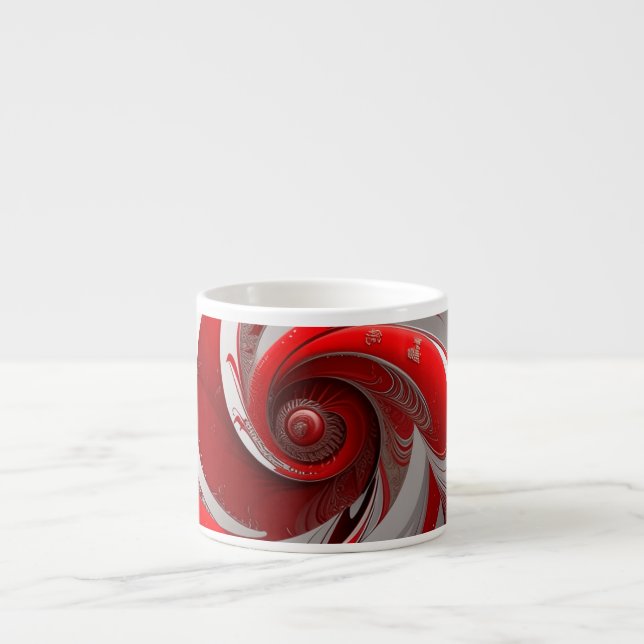 Tasse Expresso Espresso/Red Swirl/Mug de spécialités (Devant)