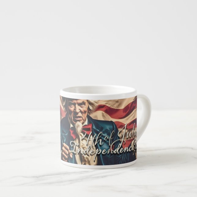 Tasse Expresso Esprit de liberté en rouge, blanc et bleu (Devant droit)