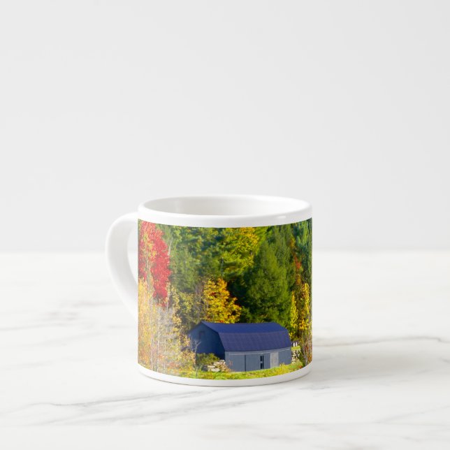 Tasse Expresso États-Unis, Vermont. Feuillage d'automne le long d (Devant gauche)