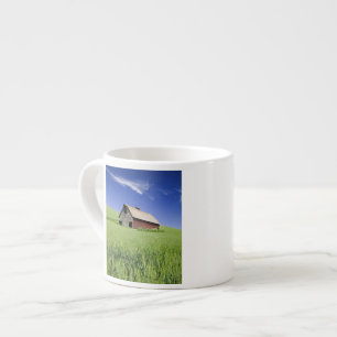 Tasse Expresso États-Unis, Washington, Vieille grange rouge au pr