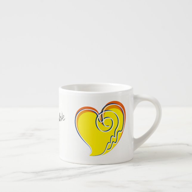 Tasse Expresso Été en amour - Sun & Beach Heart (Droite)